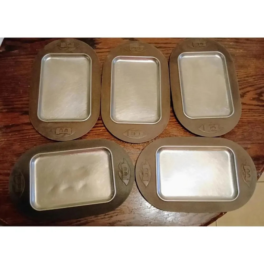 BONANZA Metal Sizzler Platters For Serving Steak HOT 5 pc set